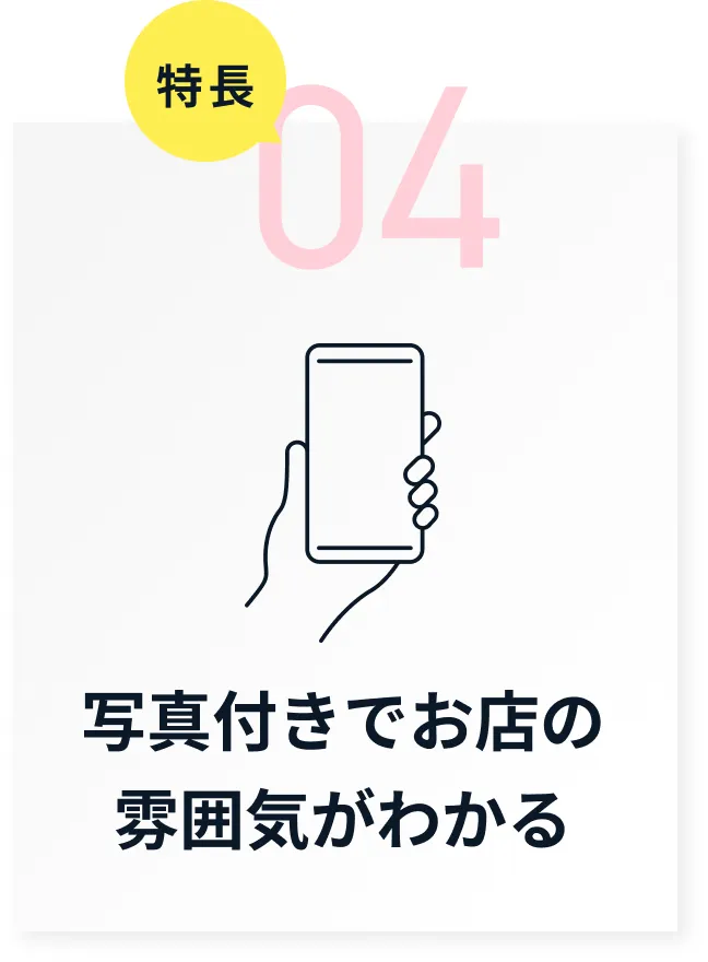 4.写真付きでお店の雰囲気がわかる