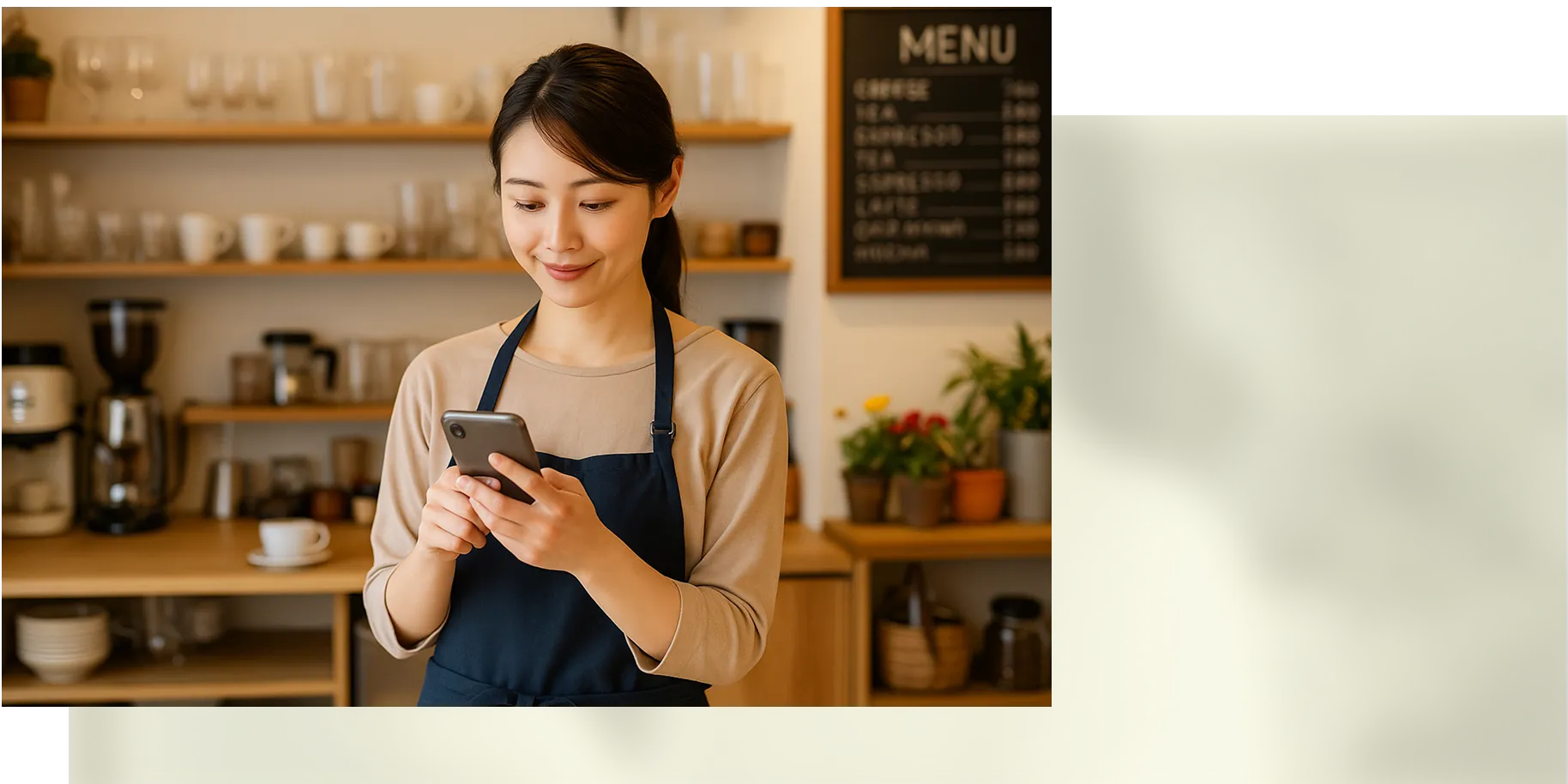 ママがスマホで検索している様子